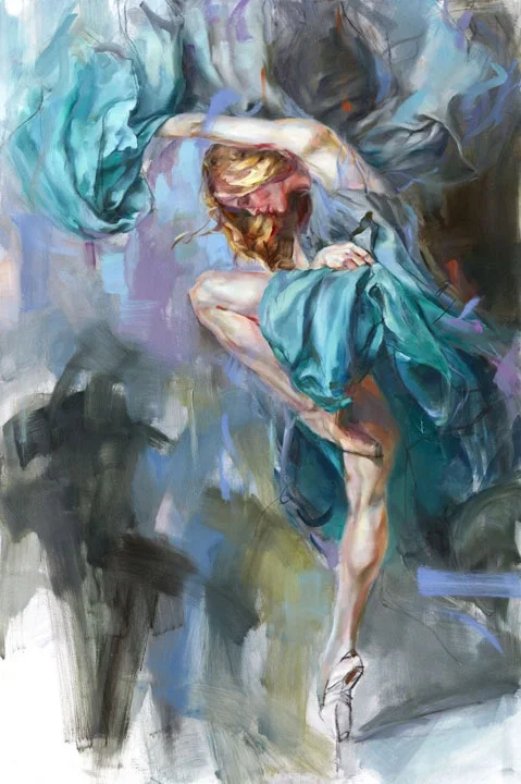 Acceleration 3 by Anna Razumovskaya — Hand-Embellished Giclee on Canvas
