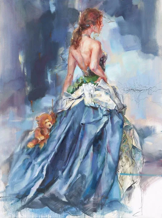 Just Pretending 1 by Anna Razumovskaya — Hand-Embellished Giclee on Canvas
