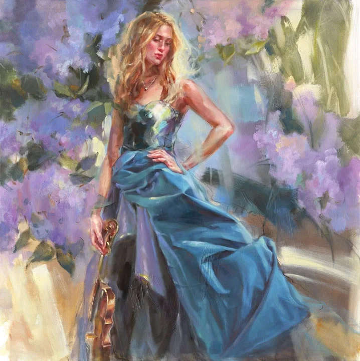 Lilac Sounds by Anna Razumovskaya — Original Oil on Canvas