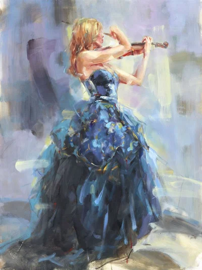 Serenade In Blue 2 by Anna Razumovskaya
