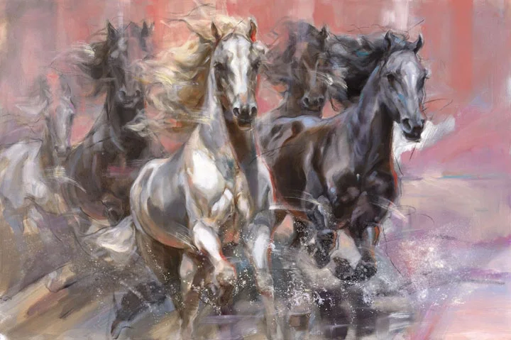 Thundering Grace by Anna Razumovskaya — Hand-Embellished Giclee on Canvas