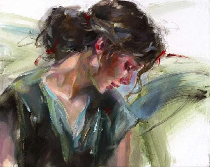 Whims Of Emerald 2 by Anna Razumovskaya — Hand-Embellished Giclee on Canvas