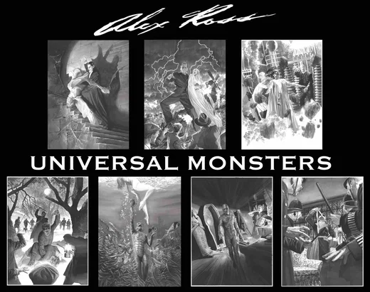 Universal Monsters Set of 7 by Alex Ross