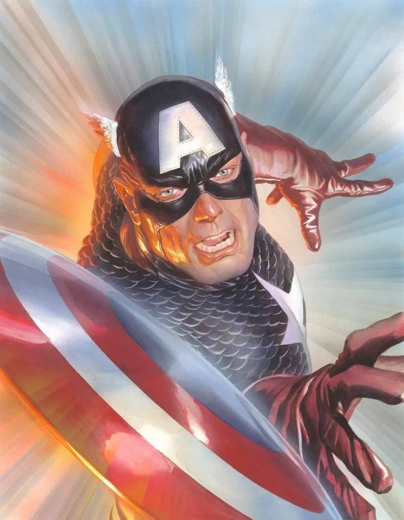 Marvelocity: Capt America Deluxe by Alex Ross — Giclee On Canvas