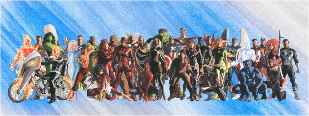 Marvel Heroes - 2024 by Alex Ross — Giclee On Canvas Artist Proof