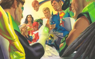 JLA Mailroom by Alex Ross