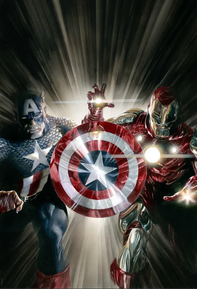 Captain America And Iron Man: Unstoppable by Alex Ross — Giclee On Canvas