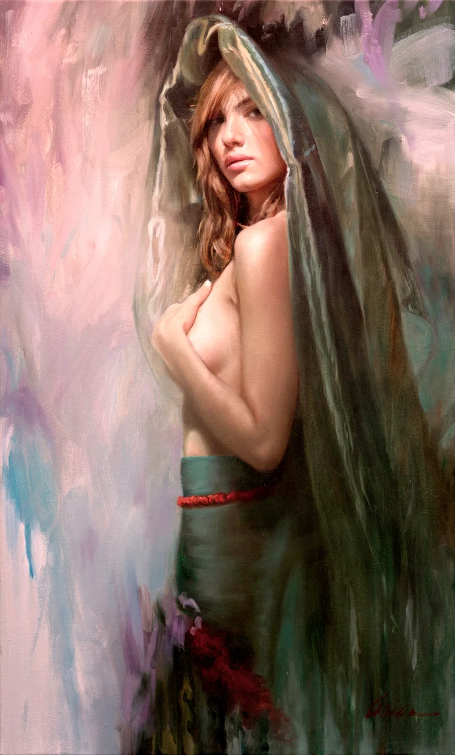 Allure Study Original Oil On Linen Canvas by Arian