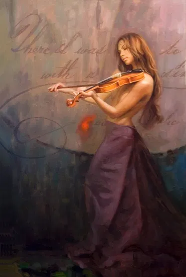 Arian - Aria Original Oil On Linen Canvas