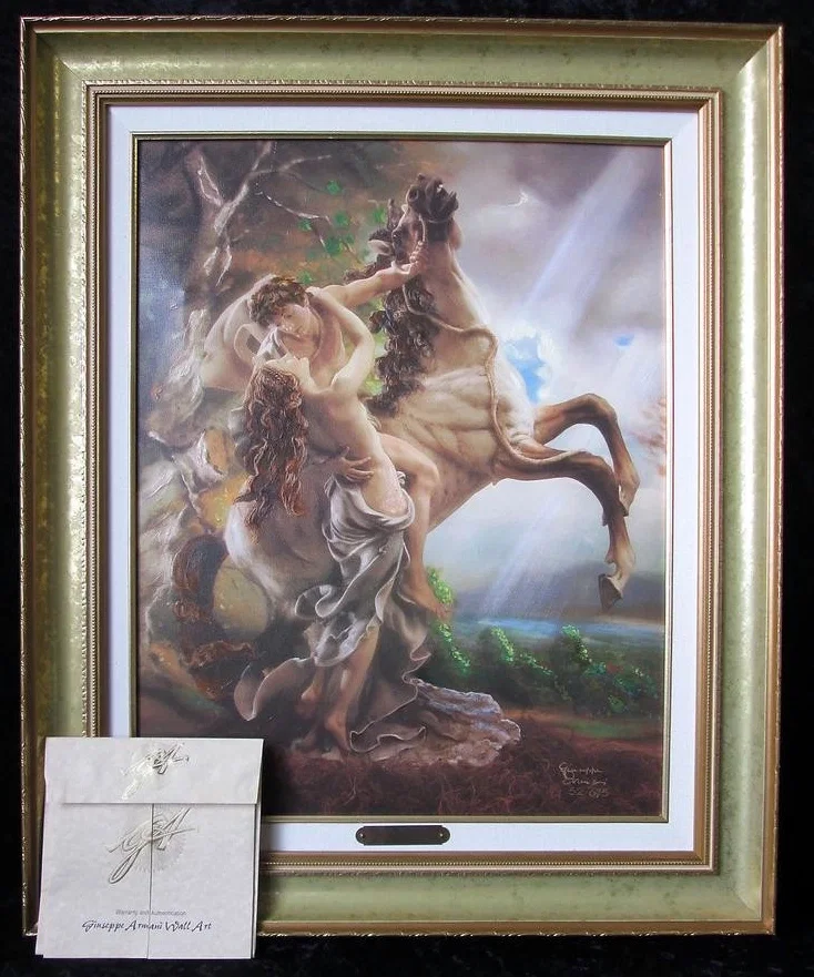 Embrace Canvas Transfer Framed by Giuseppe Armani
