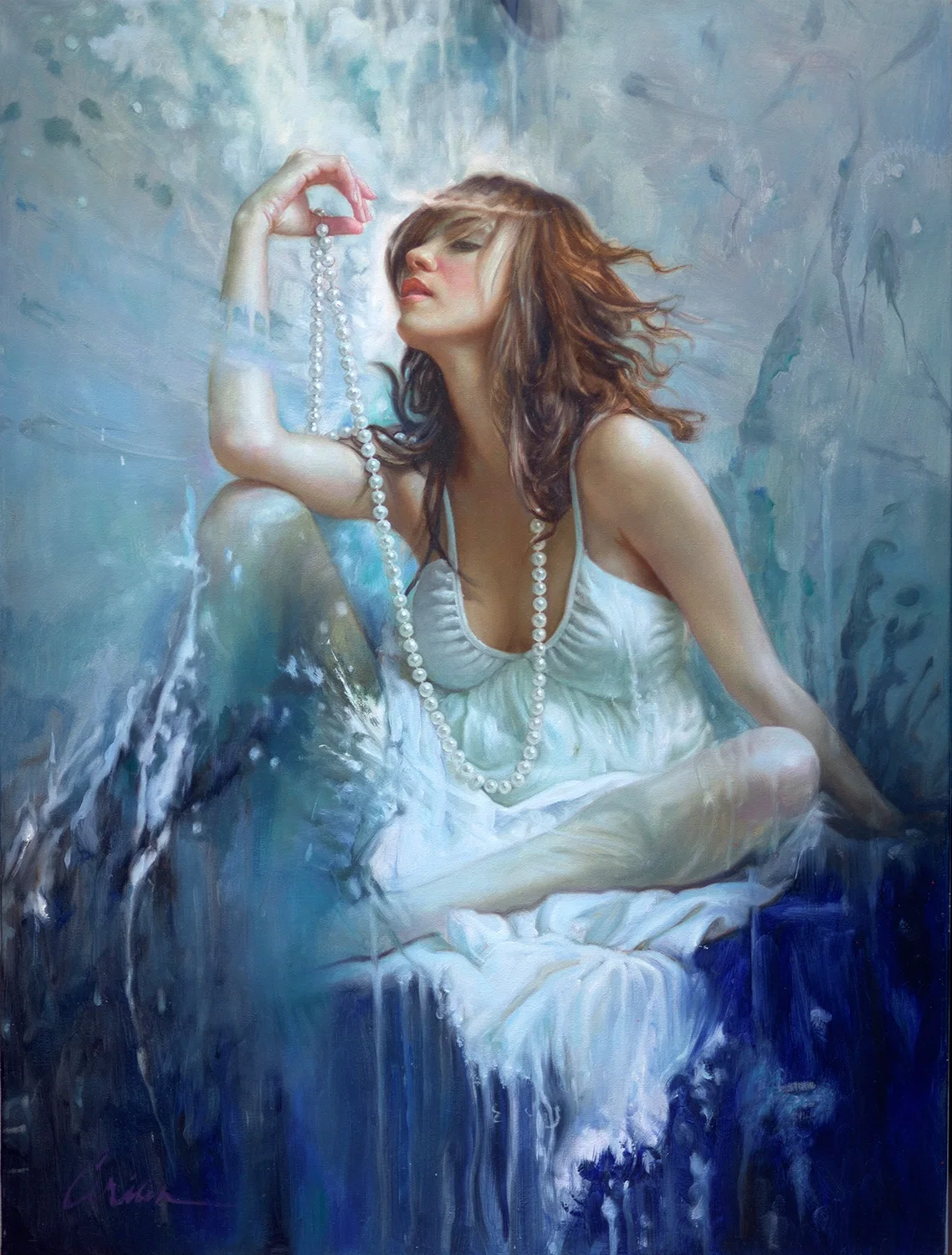 Ingenue Original Oil On Canvas by Arian