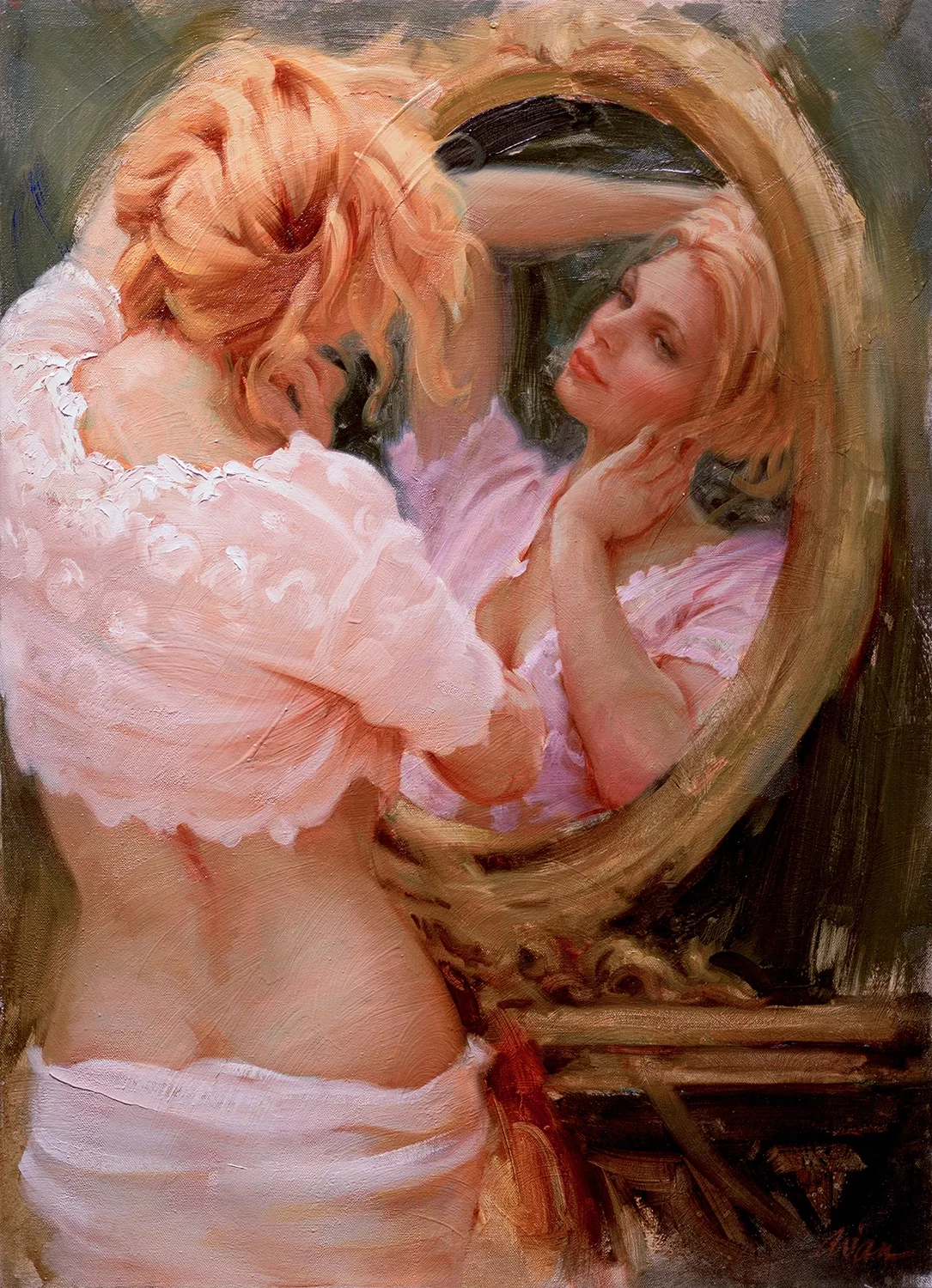 Inner Beauty Original Oil On Linen Canvas by Arian