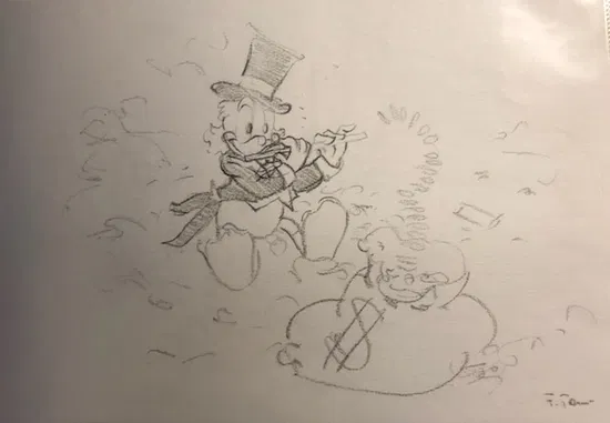 Giuseppe Armani - Original Concept Art for Disneyana Convention Uncle Scrooge