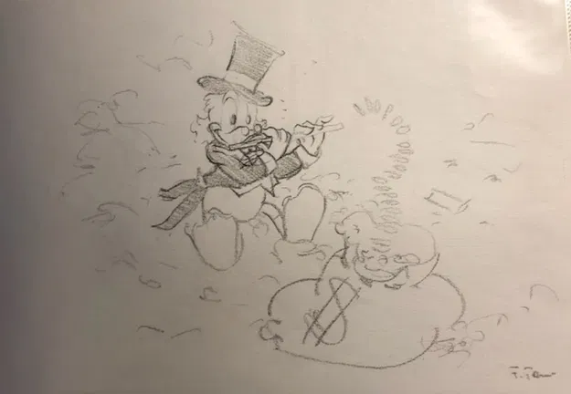Giuseppe Armani - Original Concept Art for Disneyana Convention Uncle Scrooge
