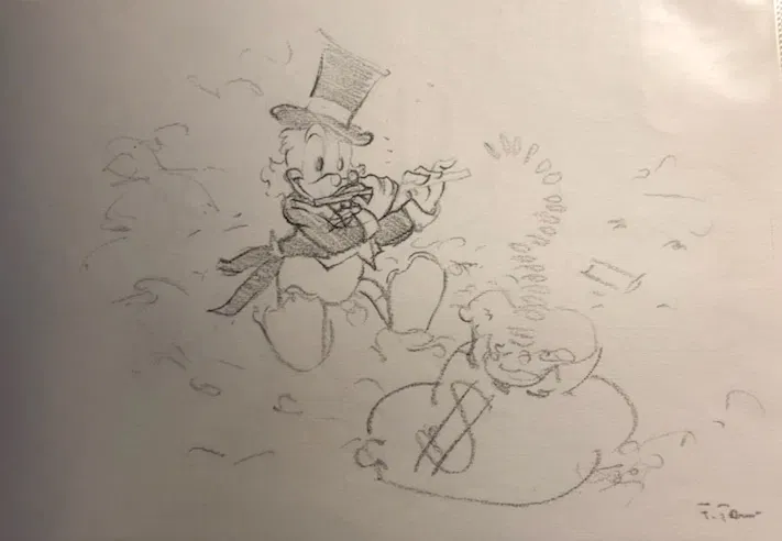 Giuseppe Armani - Original Concept Art for Disneyana Convention Uncle Scrooge