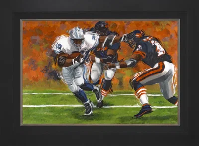 Barry Sanders - Hand Signed By Barry BSE Edition Framed by Scott Smith