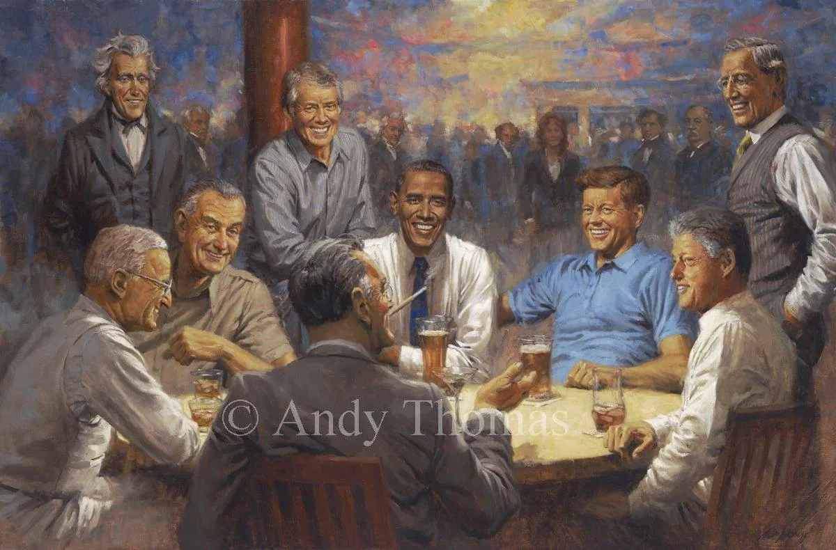 The Democratic Club by Andy Thomas by Andy Thomas — Giclee On Canvas