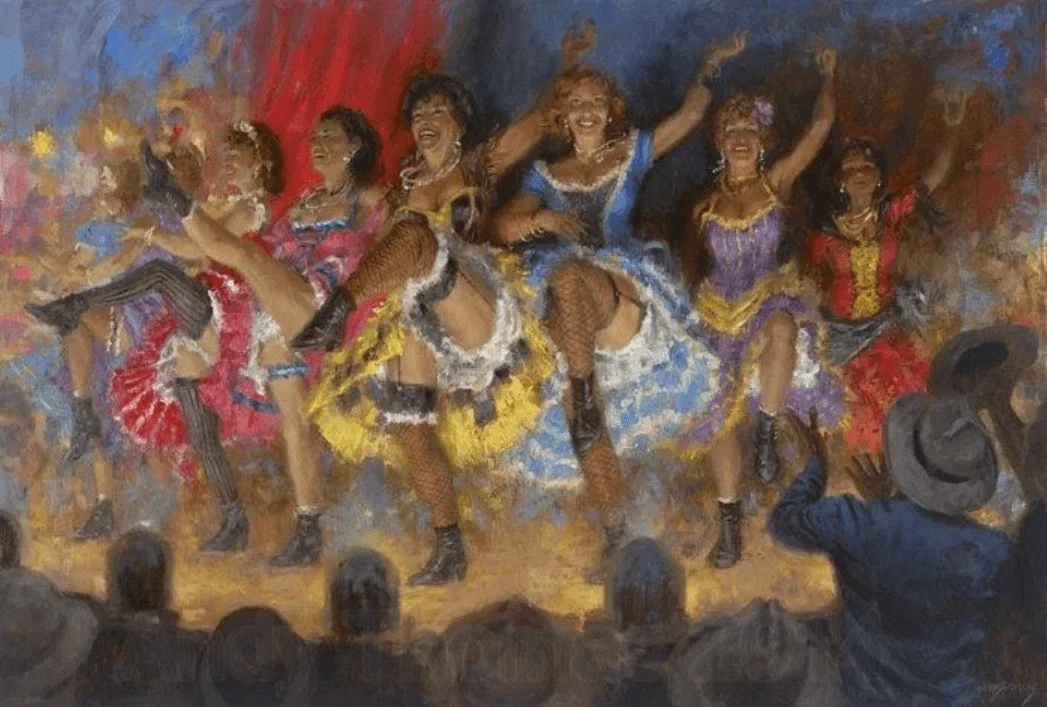 Dance Hall Girls by Andy Thomas — Giclee On Canvas