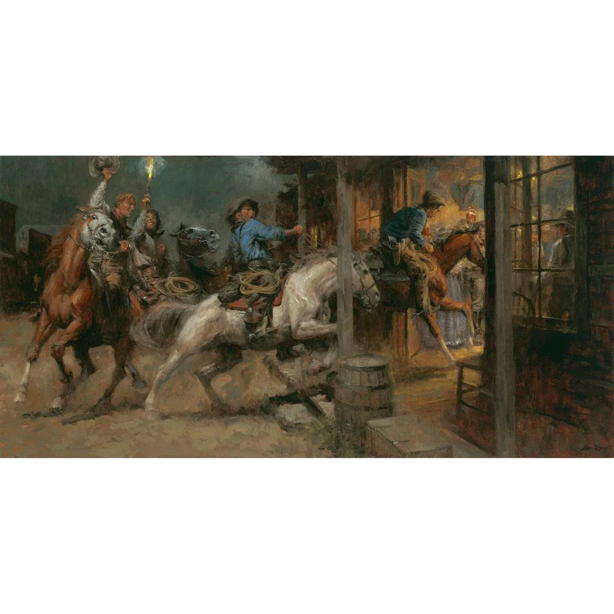 A Knock at the Door by Andy Thomas — Giclee On Canvas
