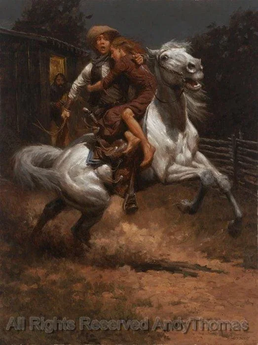 Johnny Saved the Girl by Andy Thomas — Giclee On Canvas
