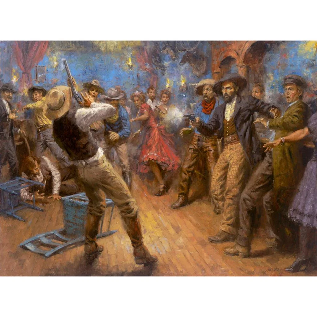 Clay Allison's Deadly Aim by Andy Thomas — Giclee On Canvas