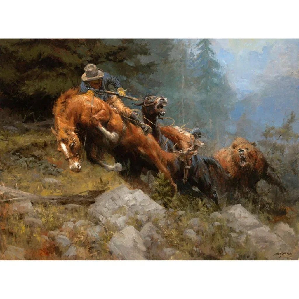 Grizzly Mountain by Andy Thomas — Giclee On Canvas