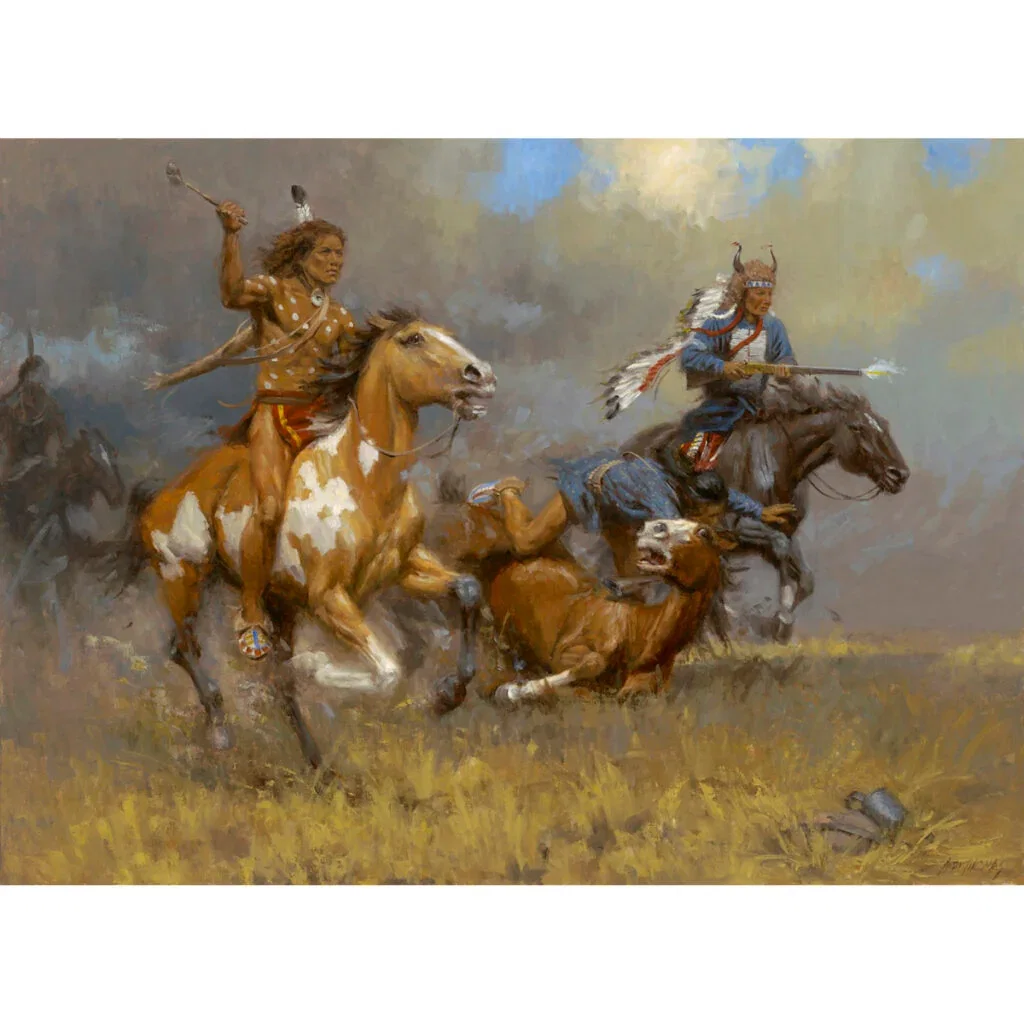 Crazy Horse at Little Bighorn by Andy Thomas — Giclee On Canvas