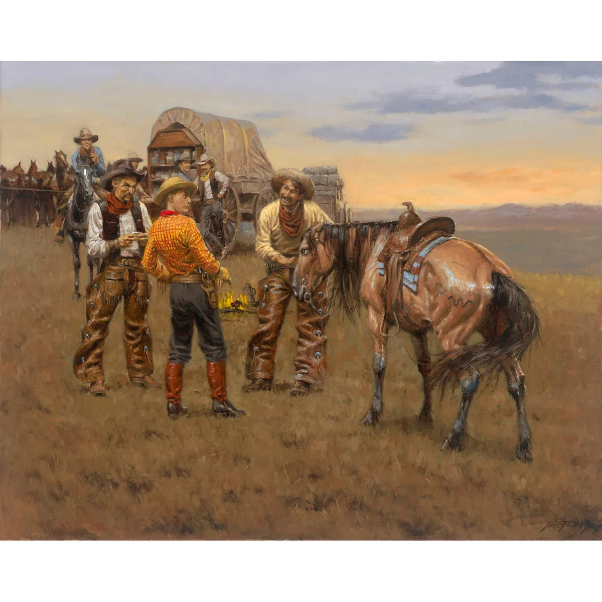 We Let the New Boys Ride Buttercup by Andy Thomas — Giclee On Canvas