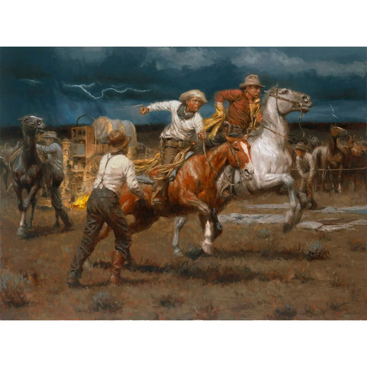 Stampede Stampede! by Andy Thomas — Giclee On Canvas