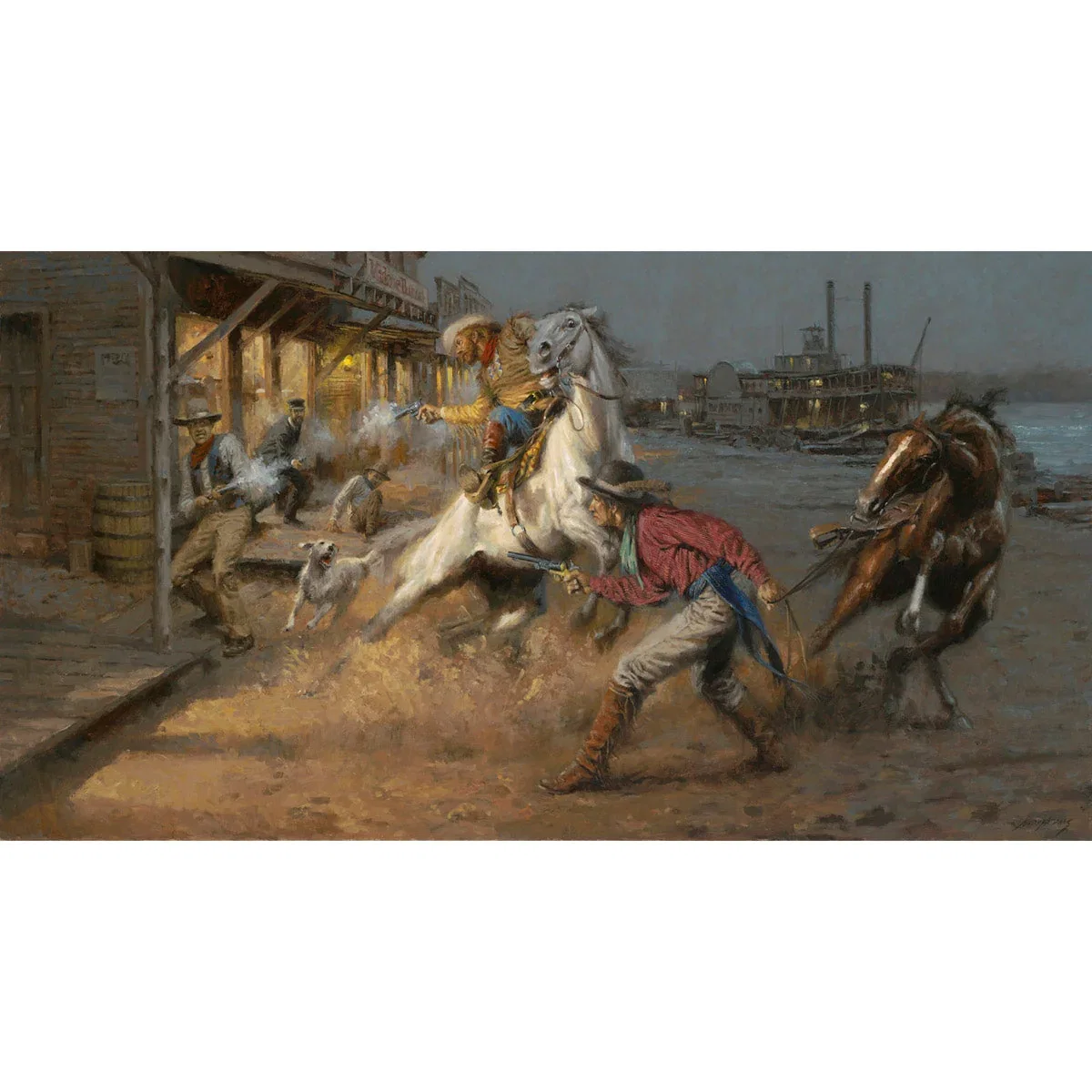 Steamy Night at Madame Dumont's by Andy Thomas — Giclee On Canvas