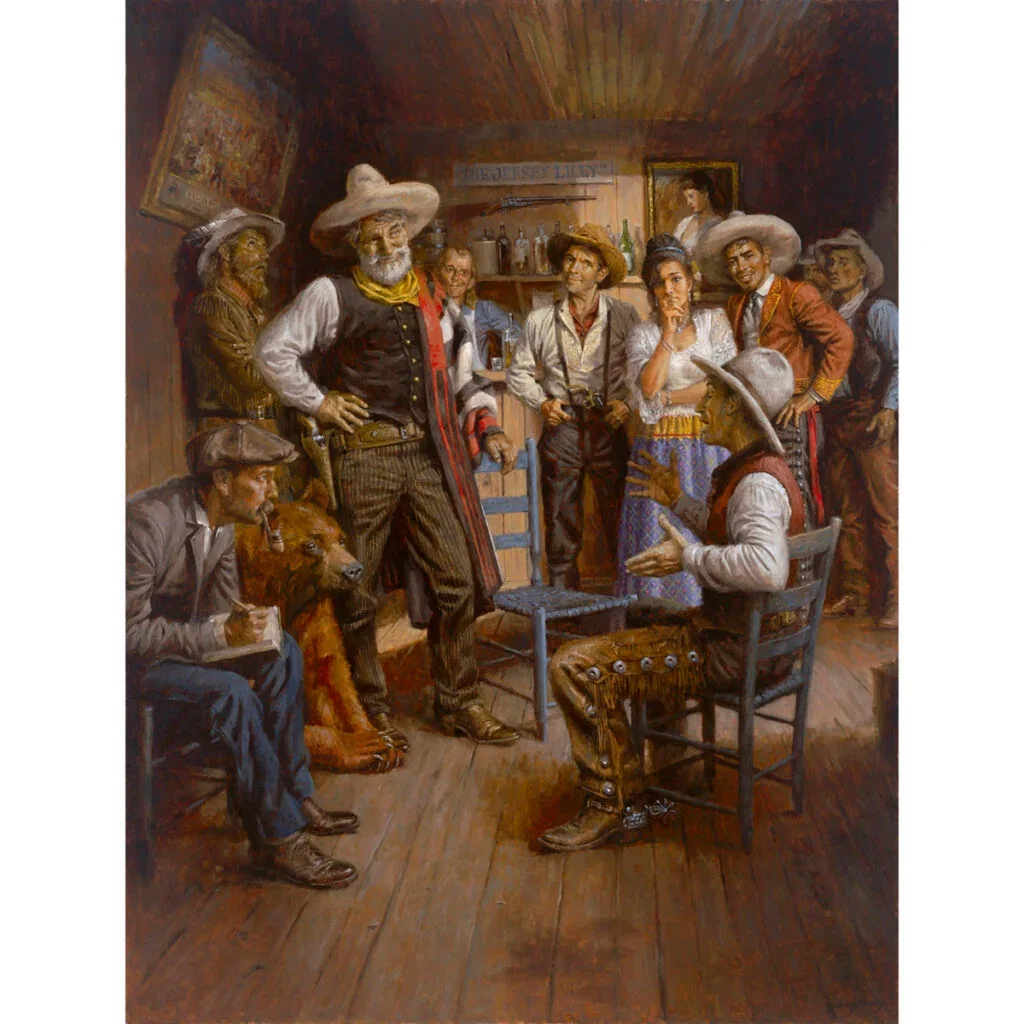 Judge Roy Bean & His Court by Andy Thomas — Giclee On Canvas