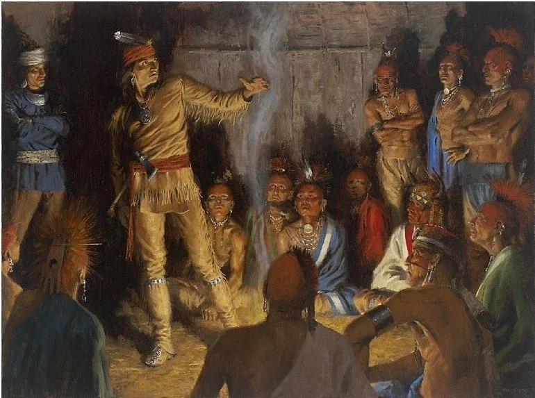 Tecumseh and the Osage by Andy Thomas by Andy Thomas — Giclee On Canvas
