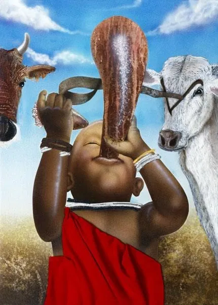 Maasai Calabash Giclee by Terry Wilson