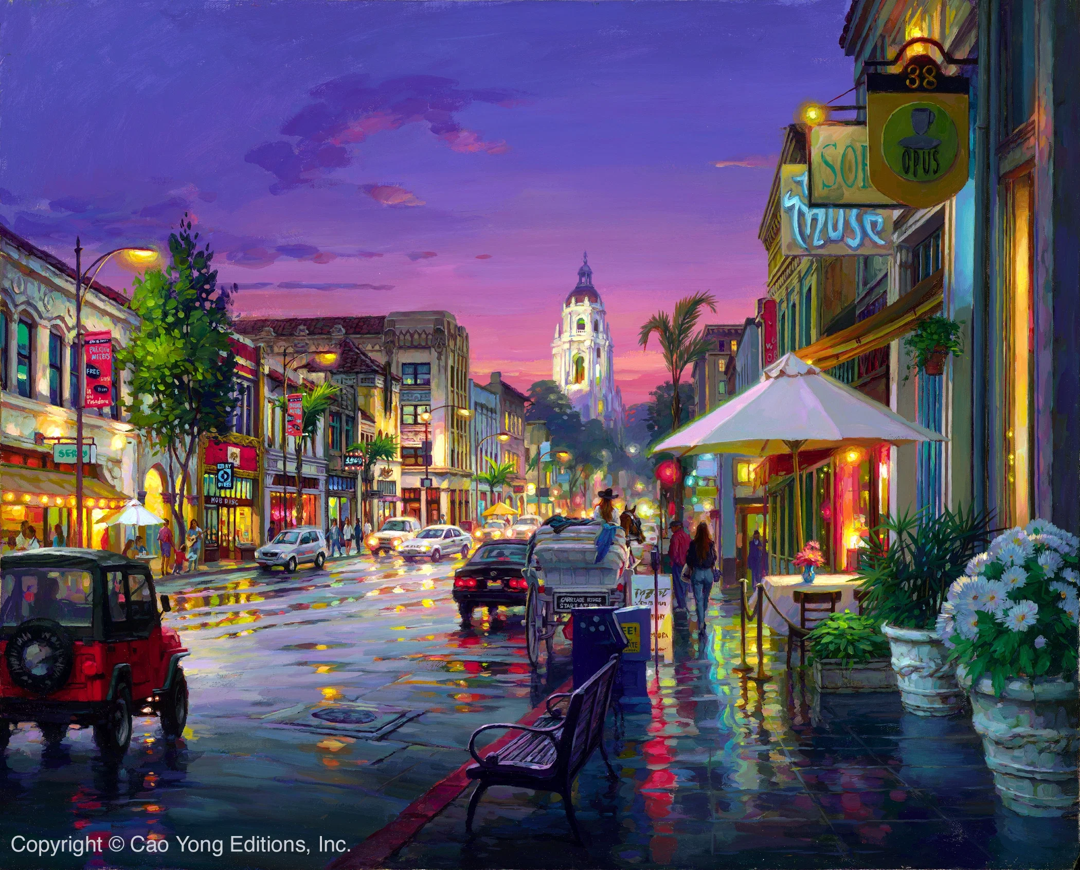 After Shower by Cao Yong — Giclee On Canvas The Golden Coast Series