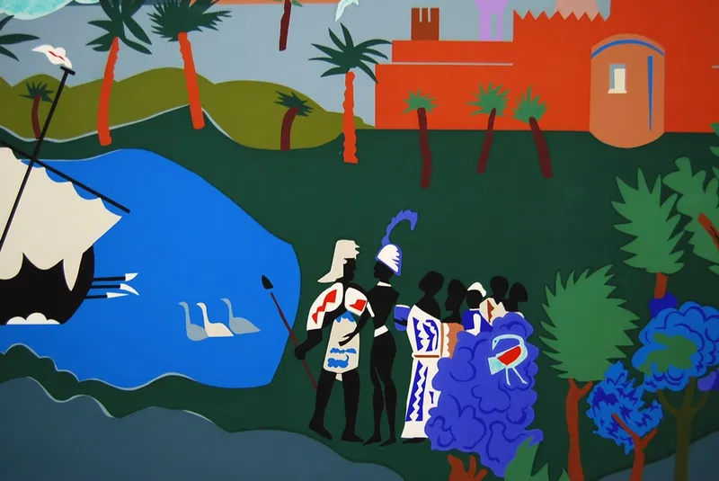 Romare Bearden - Romare Bearden Odysseus Leaves 1978 Signed Silkscreen