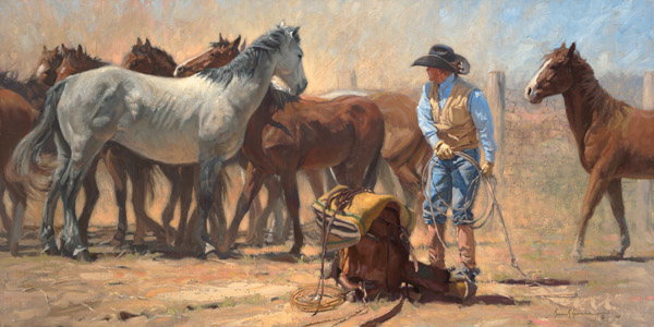 The Wary Grey by Bruce Greene by Bruce Greene — Giclee on Canvas