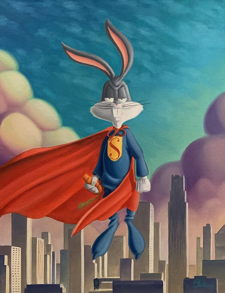 Carrot Power (Bugs Bunny) by Ben Olson — Giclee On Canvas