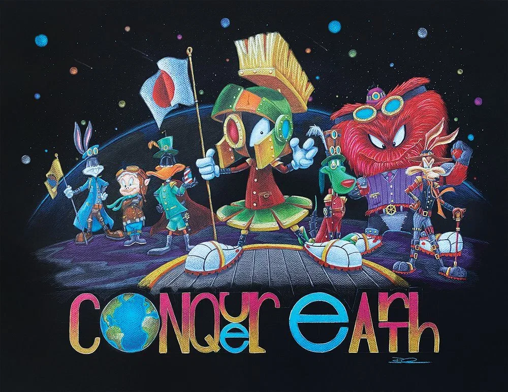 Conquer Earth Title Card by Ben Olson — Giclee On Canvas