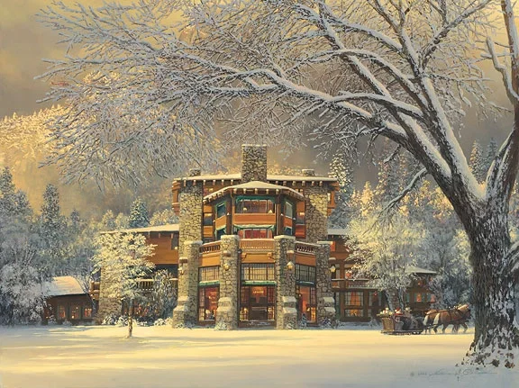 Christmas Eve at the Ahwahnee by William Phillips — Canvas