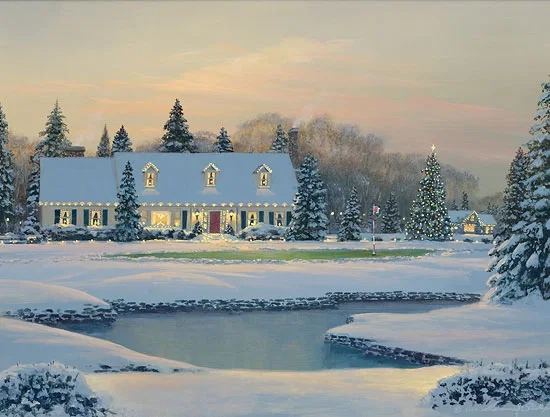 Christmas on the Eighth by William Phillips — Giclee On Canvas