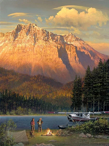 Fish Tales at Beaver Camp by William Phillips — Canvas