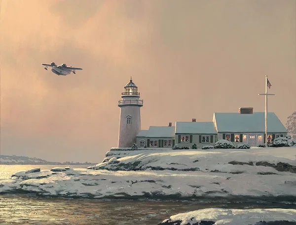 Afternoon Departure at Stoney Point Light by William Phillips — Canvas