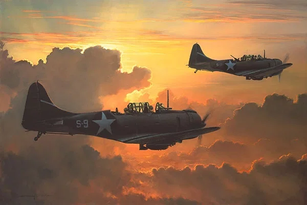 Dauntless Against A Rising Sun Anniversary Edition by William Phillips — Giclee On Canvas