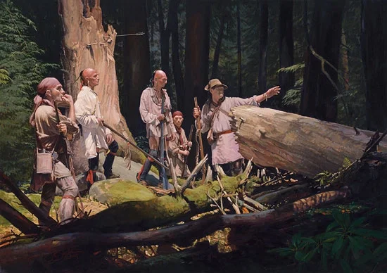 No Sign of Hostiles by John Buxton — Canvas