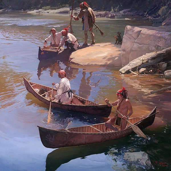 The Agile Bark Canoe by John Buxton — Canvas