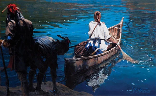 As a Feather on Water SMALLWORK EDITION ON by John Buxton — Canvas
