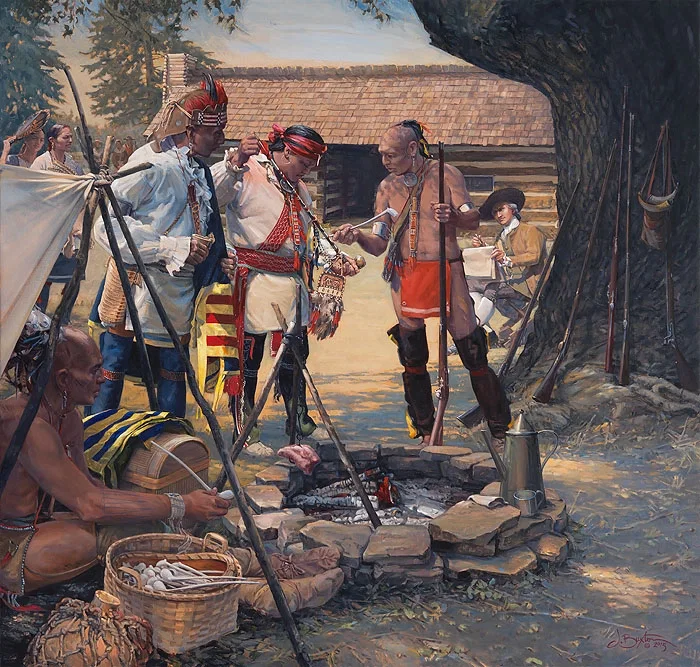The Ceremonial Pipe by John Buxton — Giclee On Canvas