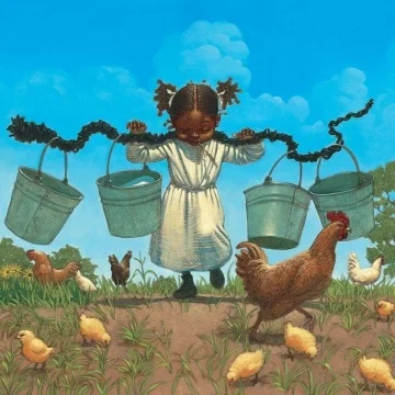 Buckets And Chickens Giclee Remarque by Kadir Nelson