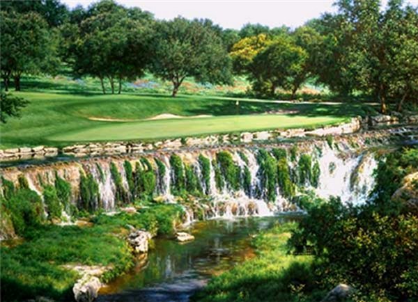 The 7th at the Hills of Lakeway by Larry Dyke by Larry Dyke — Canvas