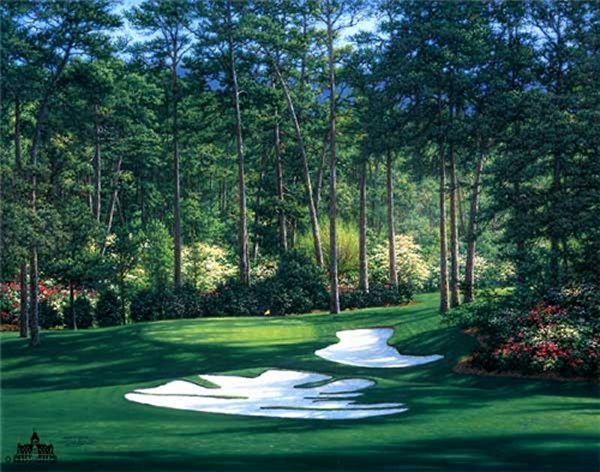 The 10th at Augusta by Larry Dyke by Larry Dyke — Canvas